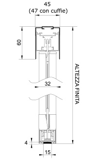 SEZIONE VERTICALE ESSENZA 45 LATERALE ANTICIMICE