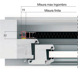SEZIONE ORIZZONTALE Sistema Fissaggio Frontale