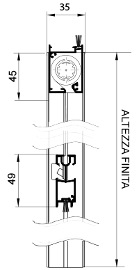 SEZIONE VERTICALE ESSENZA 35 VERTICALE ANTICIMICE