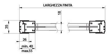 SEZIONE LATERALE ESSENZA 35 VERTICALE ANTICIMICE