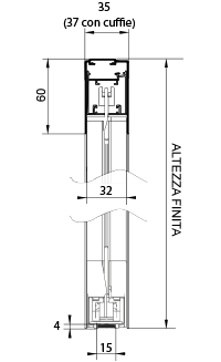 SEZIONE VERTICALE ESSENZA 35 LATERALE ANTICIMICE