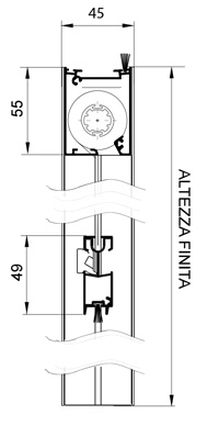 SEZIONE VERTICALE ESSENZA LATERALE ANTICIMICE